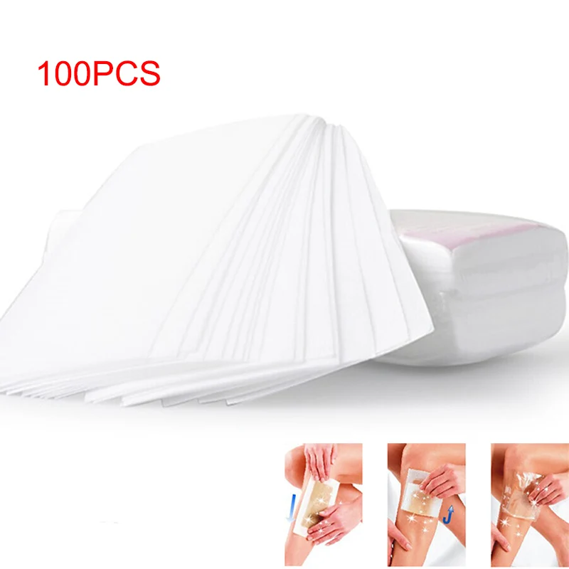 Nieuwe 100 Stks/set Ontharende Papers Nonwoven Doek Voor Gezicht Hals Arm Been Body Ontharing Wax Papier Beauty Tools Hoge kwaliteit