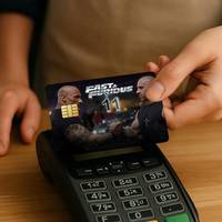 Movie Fast and Furious Credit Card Stickers Skin For Bank Bus Metro 4PCS Cover Film Gift