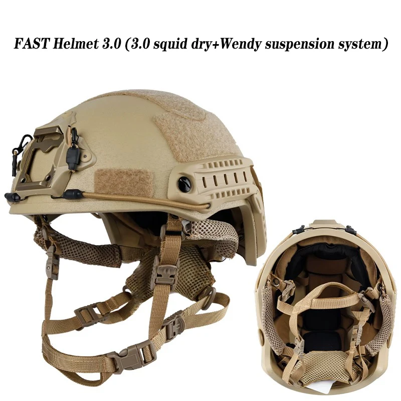 Kevlar High Quality Ballistic Helmet Ballistic ACH High Cut Tactical Helmet NIJ IIIA FAST Wendy Suspension Pad Ballistic Helmet