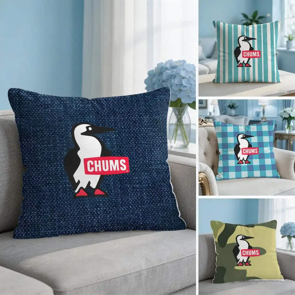 Fashion C-Chums-s Logo Cushion Cover Square Pillow Bedroom Sofa Leisure Comfort Living Room Home Decoration 40X40