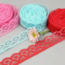 Width 1.5cm Colour Lace Fabric Webbing Decoration Lovely Gift Packing Material Handmade DIY