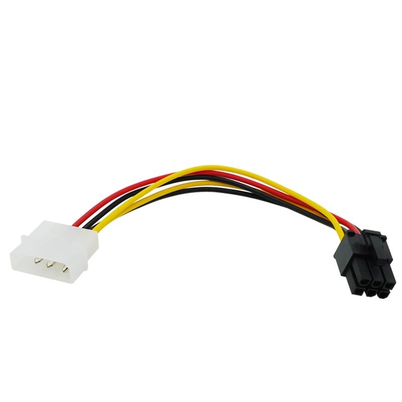 4 Pin Molex ถึง6 Pin PCI-Express PCIE Power Converter อะแดปเตอร์ Cable Drop Shipping_KXL0707