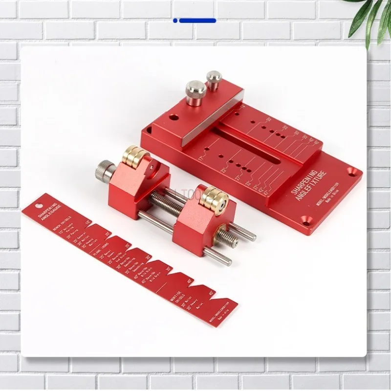 Woodworking Angle Sharpener Manual Sharpening Jig for Chisels & Plane Blades Portable Aluminum Fixed-Angle Sharpening Holder