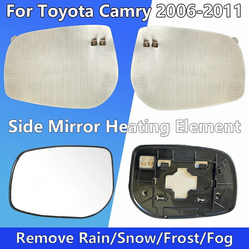 For Toyota Camry 2006 2007 2008 2009 2010 2011 Rearview Mirror Heating Pad Quick Remove Rain/Frost/Fog /Car Wing Mirror Heater