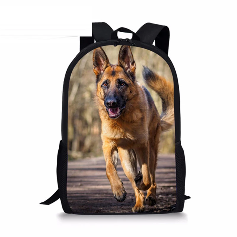 Cute German Shepherd Dog Print School Backpacks for Teenage Boys Girls Back Pack Kids Backpack Men Travel Bags Student Book Bag