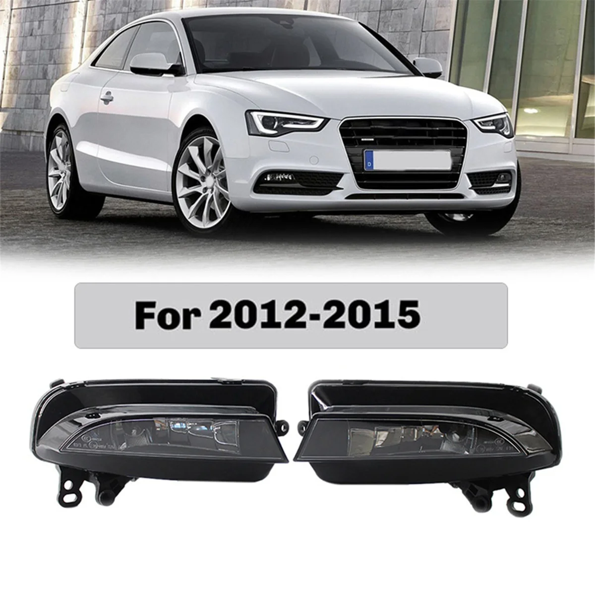 1Pair Front Bumper Lower Fog Light Lamp Halogen for A5 2012-2015 Normal Version 8T0941699F 8T0941700F