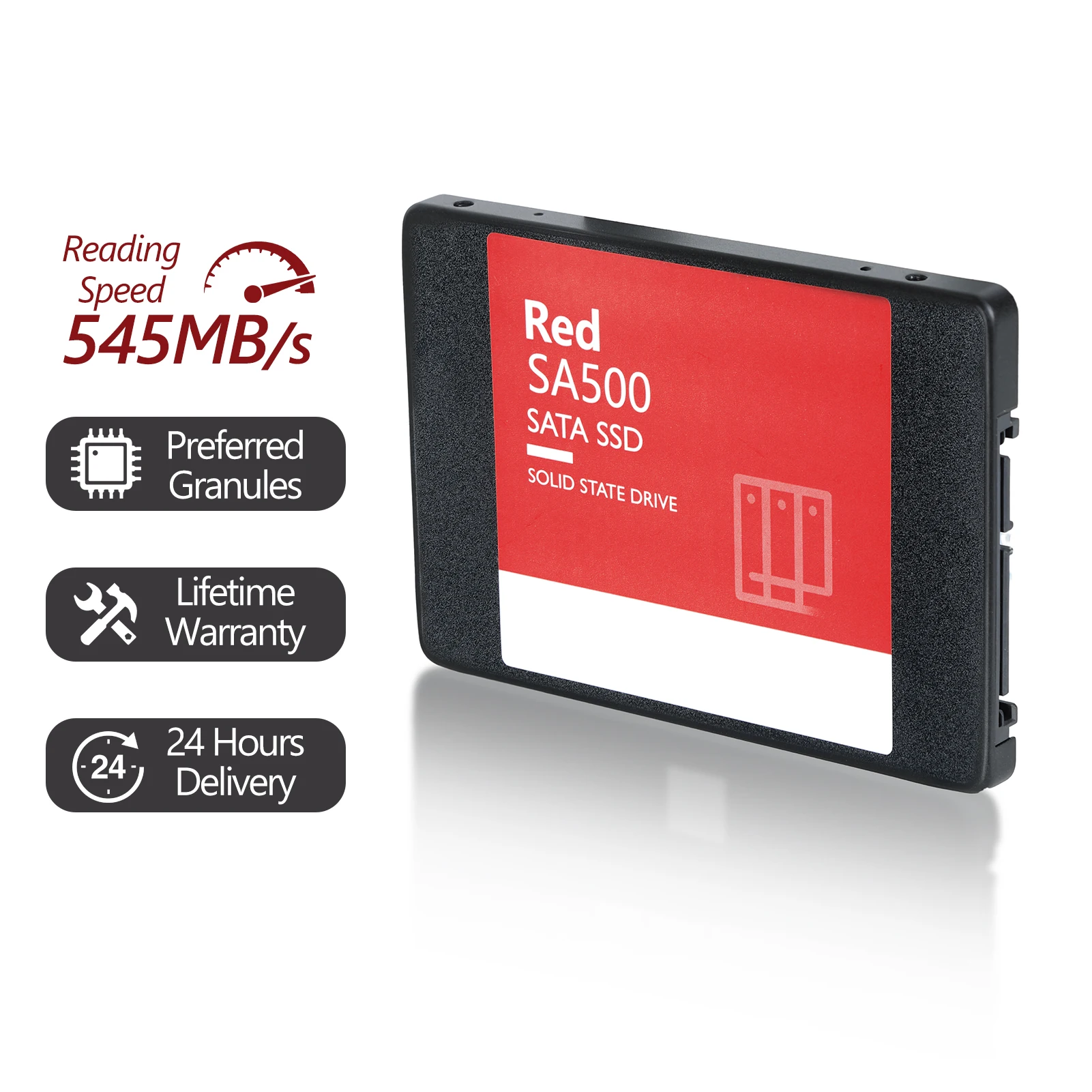 

SATA 3 2.5-inch SSD 64/128/256GB Speed Up to 545MB/s Read 530MB/s Write PC Computer Desktop Laptop Solid State Drive Replacement