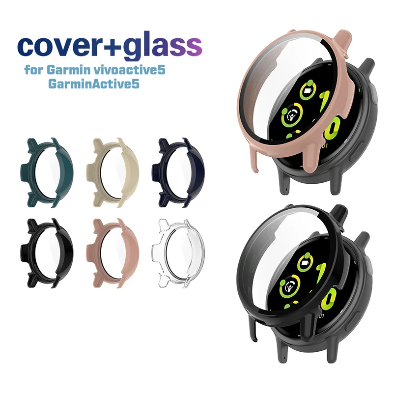 

Garmin Vivoactive 5 Hard PC Protective Shell Tempered Film For Garmin Active 5 Screen Protector Protective Cover