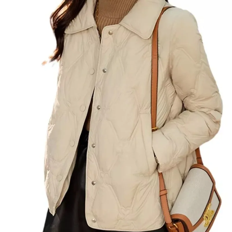 ملابس خارجية نسائية من القطن Jaet رفيعة من الحرير كاجوال من Faion ort للخريف والشتاء ملابس خارجية فضفاضة ومريحة مقاس صغير