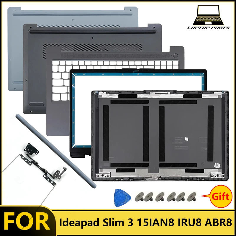 New For Ideapad Slim 3-15IAN8 3-15IRU8 ABR8 15S 2023 Laptop LCD Back Cover Front Bezel Upper Palmrest Bottom Case Hinges