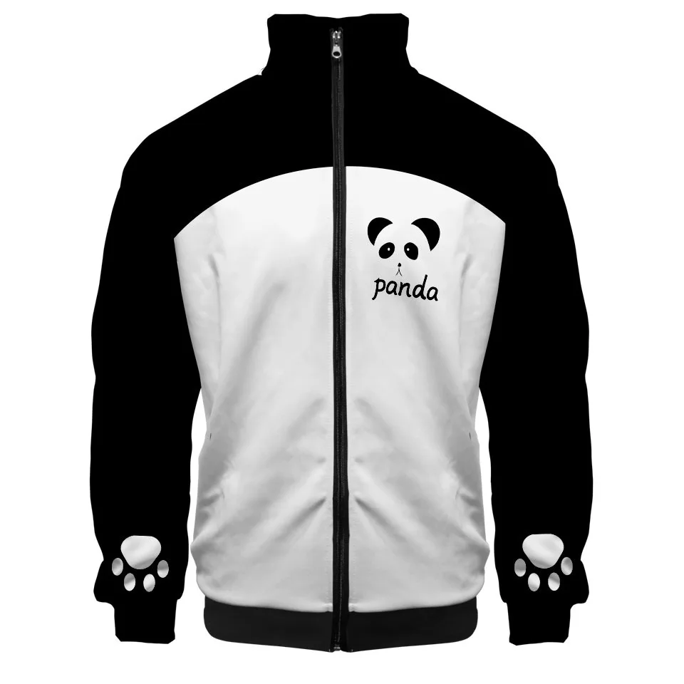 

Coats Anime Panda 3D Printed Stand Collar Jacket Men Women Fashion Harajuku Sweatshirt Long Sleeve Hoodie Brand Clothes