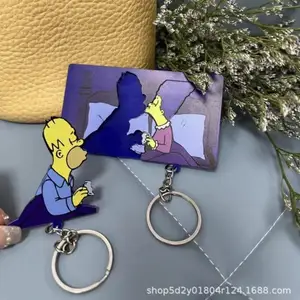 ديزني ميكي ميني الاكريليك زوجين سلسلة المفاتيح ، دمية الكرتون أنيمي ، مغناطيس الثلاجة الإبداعية ، حقيبة قلادة ، هدية الديكور ، Kawaii أفضل 10 مغناطيس ثلاجة ديزني مبيع - رقم 9