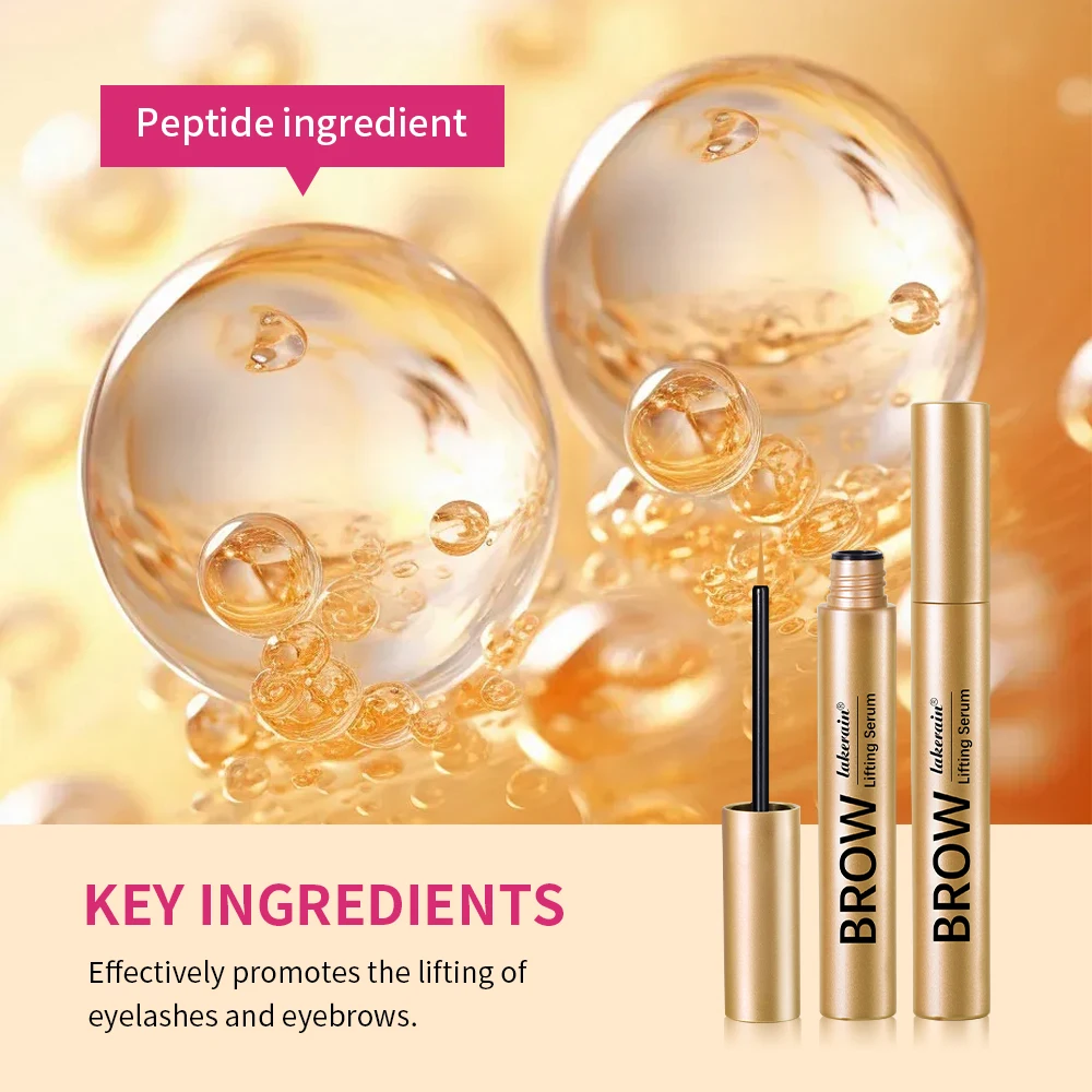 Lakerain 4ml Veloce Sopracciglio Crescita Delle Ciglia Siero Naturale Più Spessa Allungamento Sopracciglio Trucco Crescita Idratante Essenza Sopracciglio