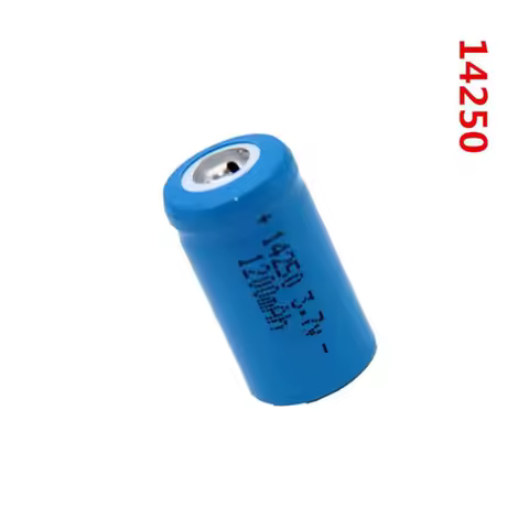 3.7V 14250 rechargeable lithium battery green external line penlight rechargeable battery
