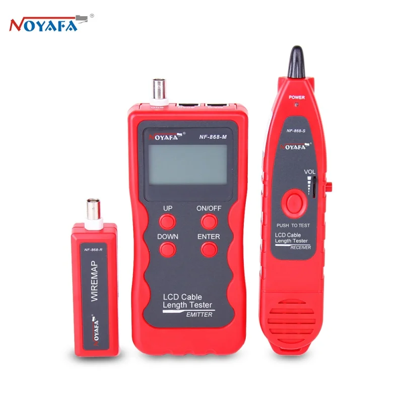 

NOYAFA NF-868 Multipurpose Digital Wire Tracker Measure Lan Length Test Finding Network Cable Tester