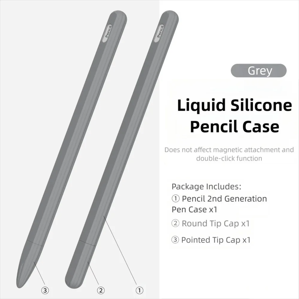 مقلمة سيليكون للكمبيوتر اللوحي مقاومة للصدمات ومقاومة للماء وغطاء قلم شاشة لمس مضاد للانزلاق ملون لقلم Apple Pro/2 #1