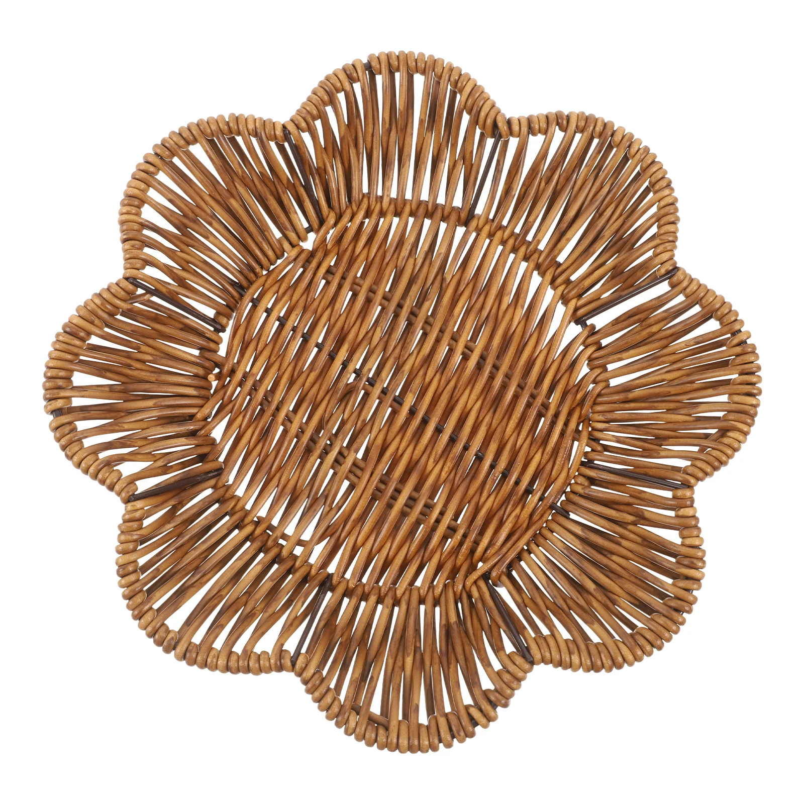 

1 Pc Fruit Basket Decorative Storage Kitchen Counter Pp Home Woven Baskets Stylish Multifunctional Snack Holder