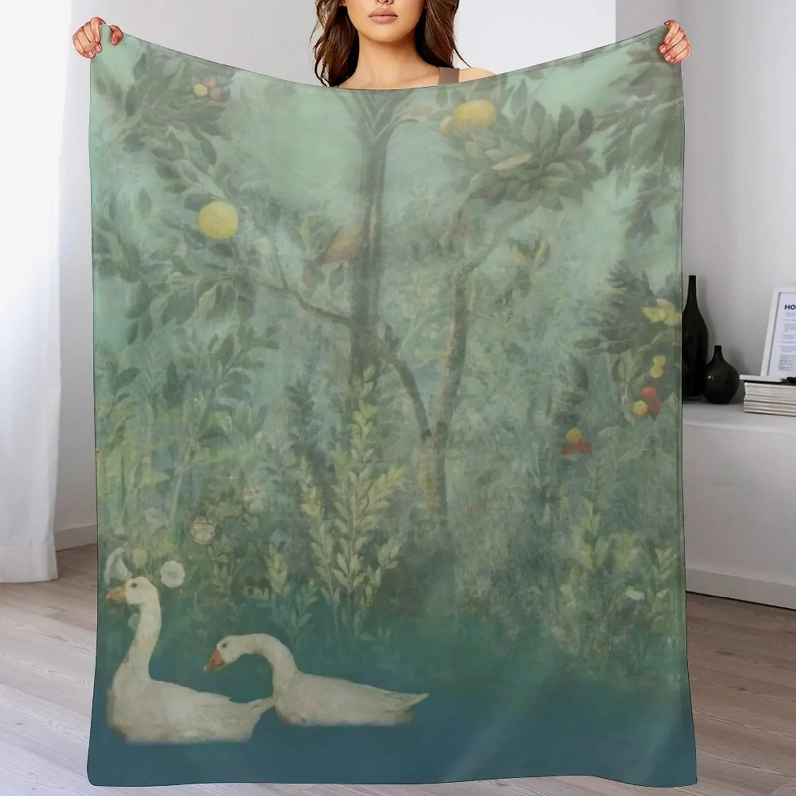 

Ancient Plant goose fresco Throw Blanket Soft Cozy Blanket for Pet Kids Adults