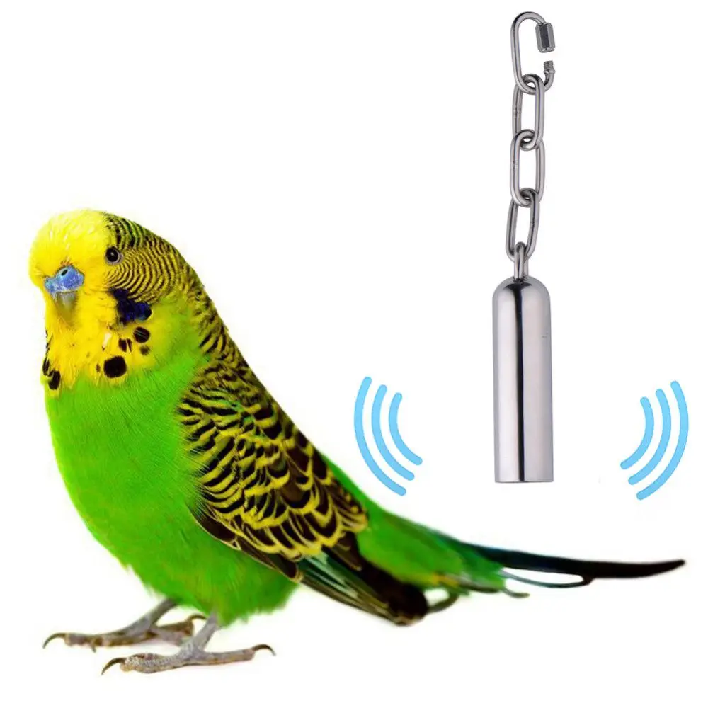 XFDE-campana de juguete de acero inoxidable para pájaros, juguetes de jaula para pájaros de alta resistencia para loros, grises africanos, Mini guaras, cacatúas pequeñas