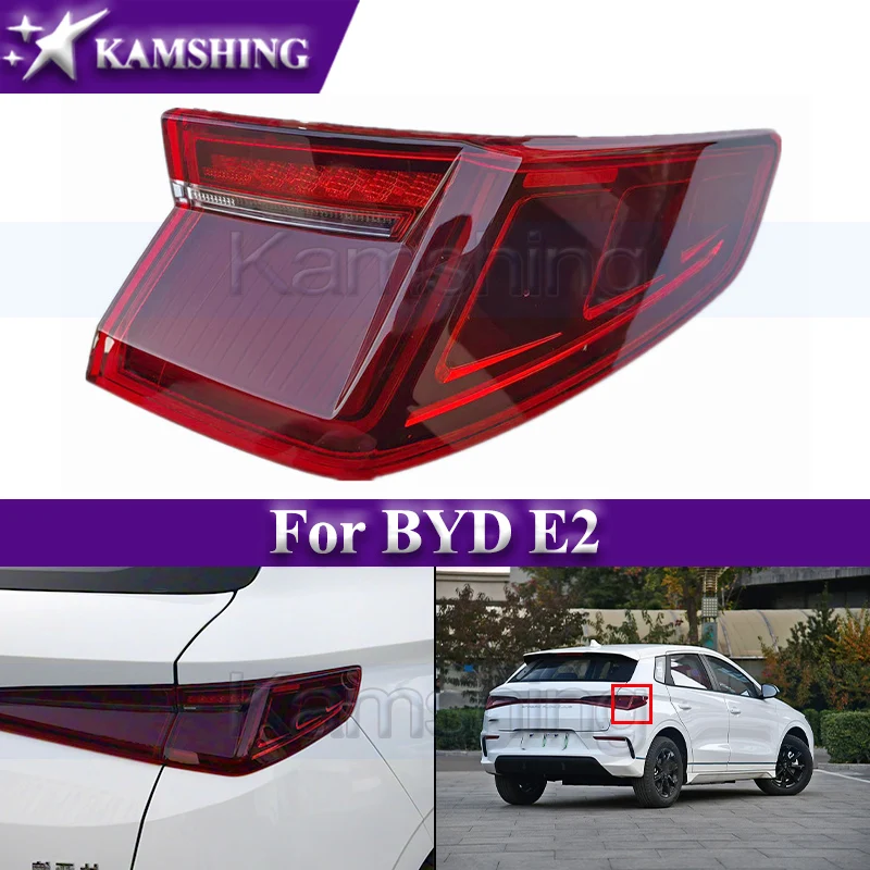 

Kamshing Rear Bumper Taillight For BYD E2 Outer Taillamp Rear Brake Lamp Stop Light Turn Signal Light Driving Lamp