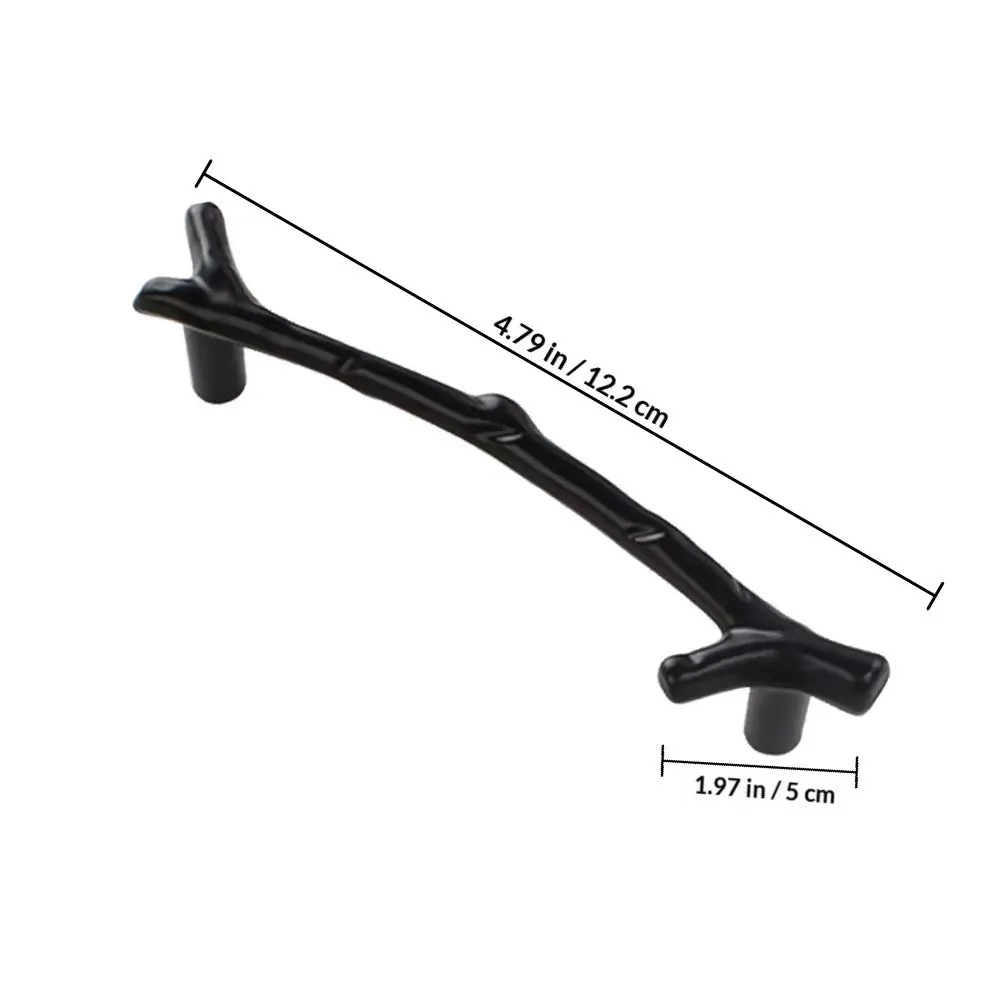 2Pcs Branch Shaped Cabinet Handles Premium Zinc Alloy Decorative Drawer Knobs Easy Install for Wardrobe Door Shoe Cabinet