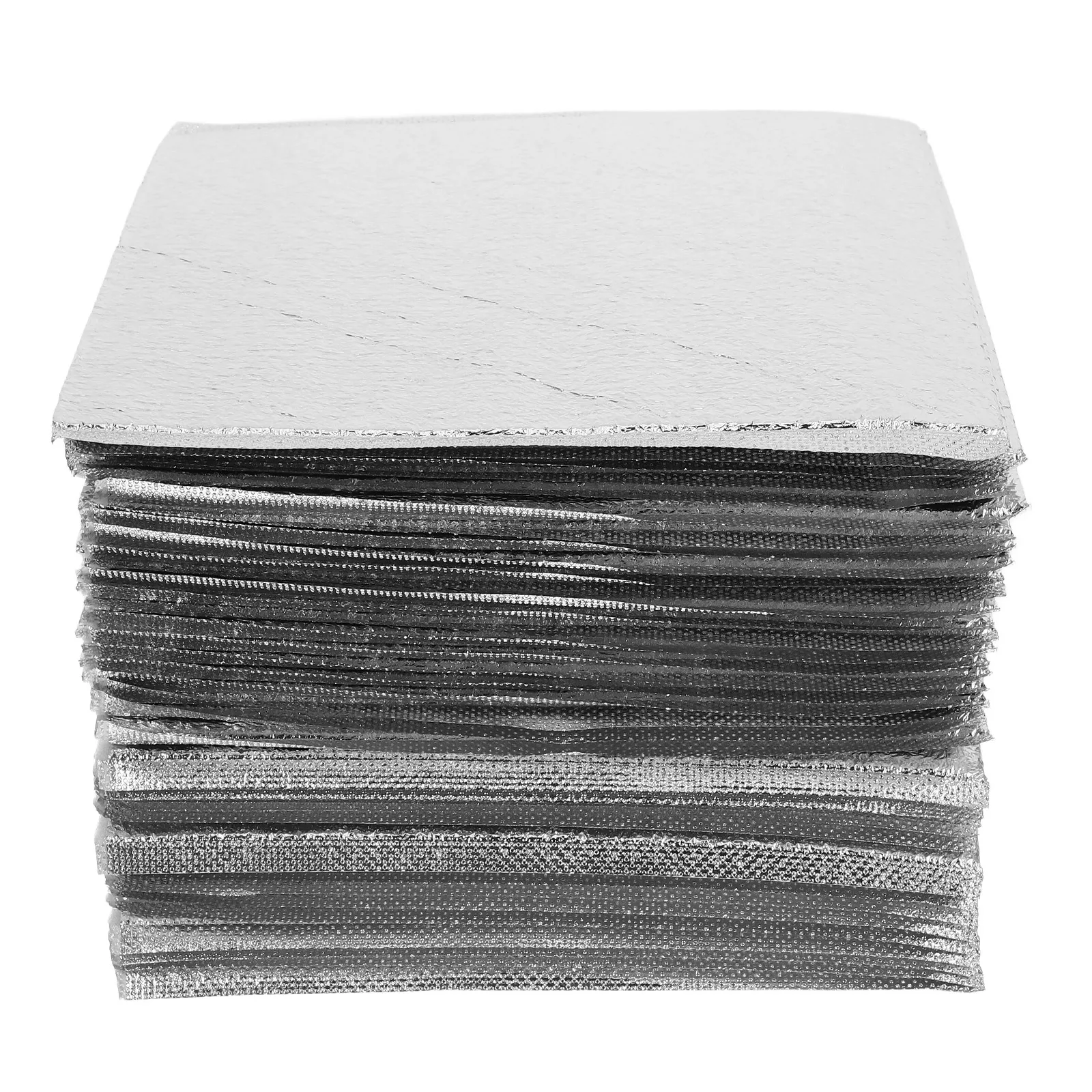 

100 Pcs Insulation Bags Disposable Insulated for Food Shipping Aluminum Foil Groceries