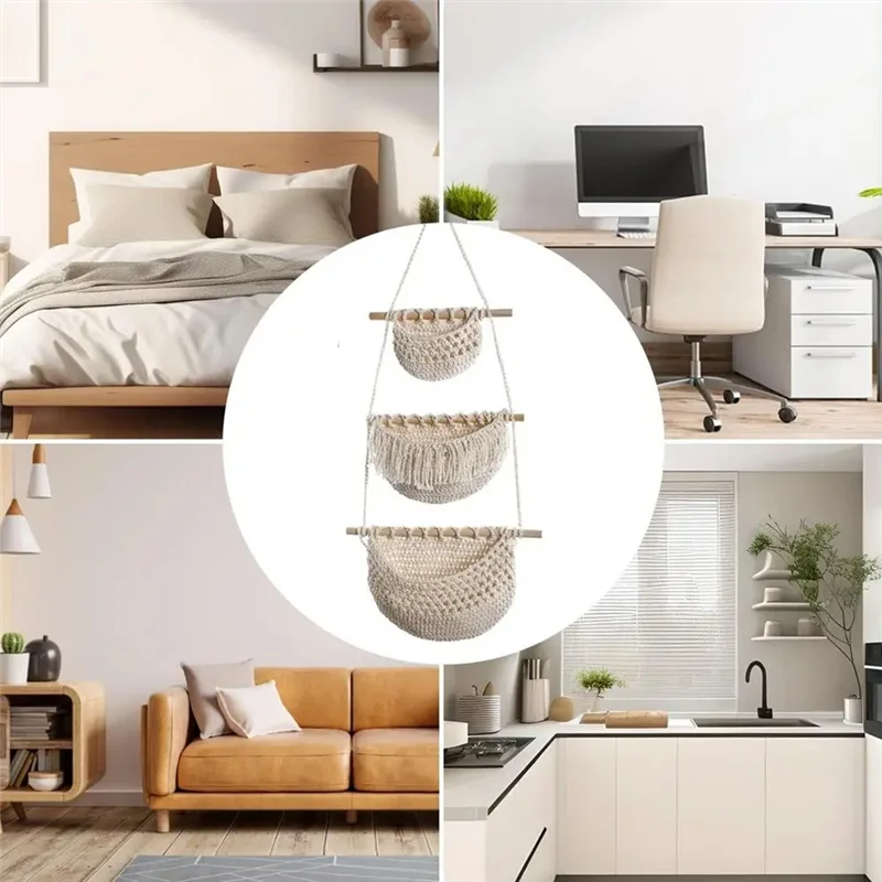 

ABWR-Hanging Storage Pouches Wall Mounted Organizer Wall Mounted No-Punch Over The Door Storage Pouch For Living Room