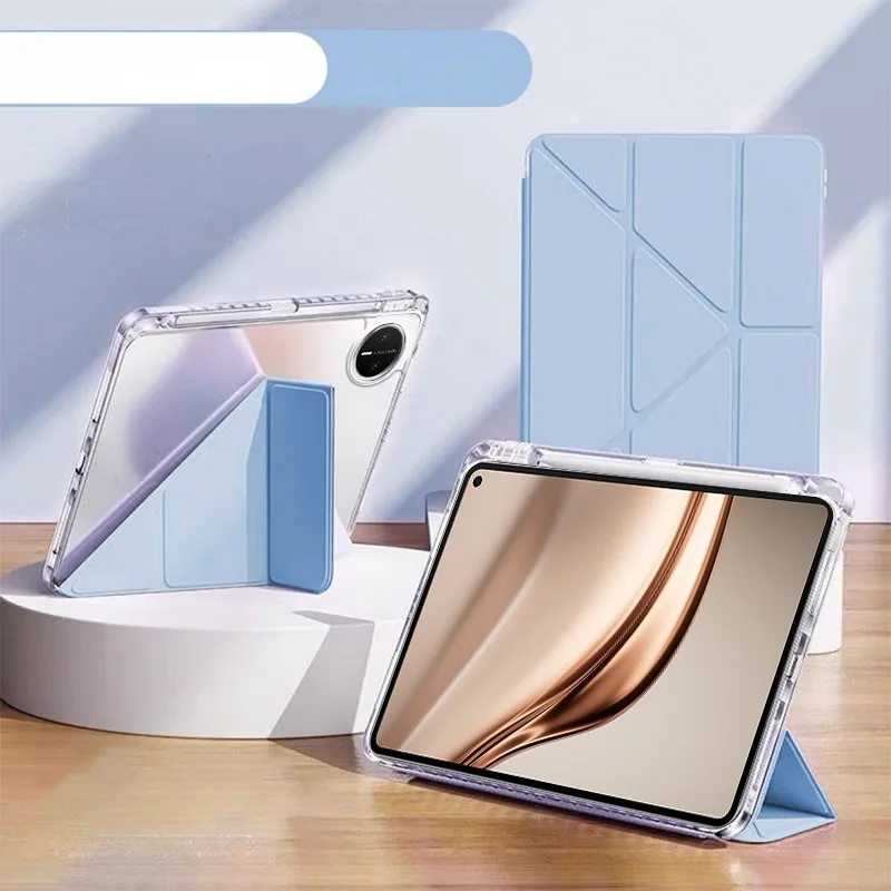 Fotografia 4: Capa Inteligente para Huawei MatePad Mini 8.8 polegadas 2025 com Suporte Dobrável Magnético e Traseira de Acrílico - MLR-AL00/MLR-AL10 - Capa para Tablet de 8.8 polegadas