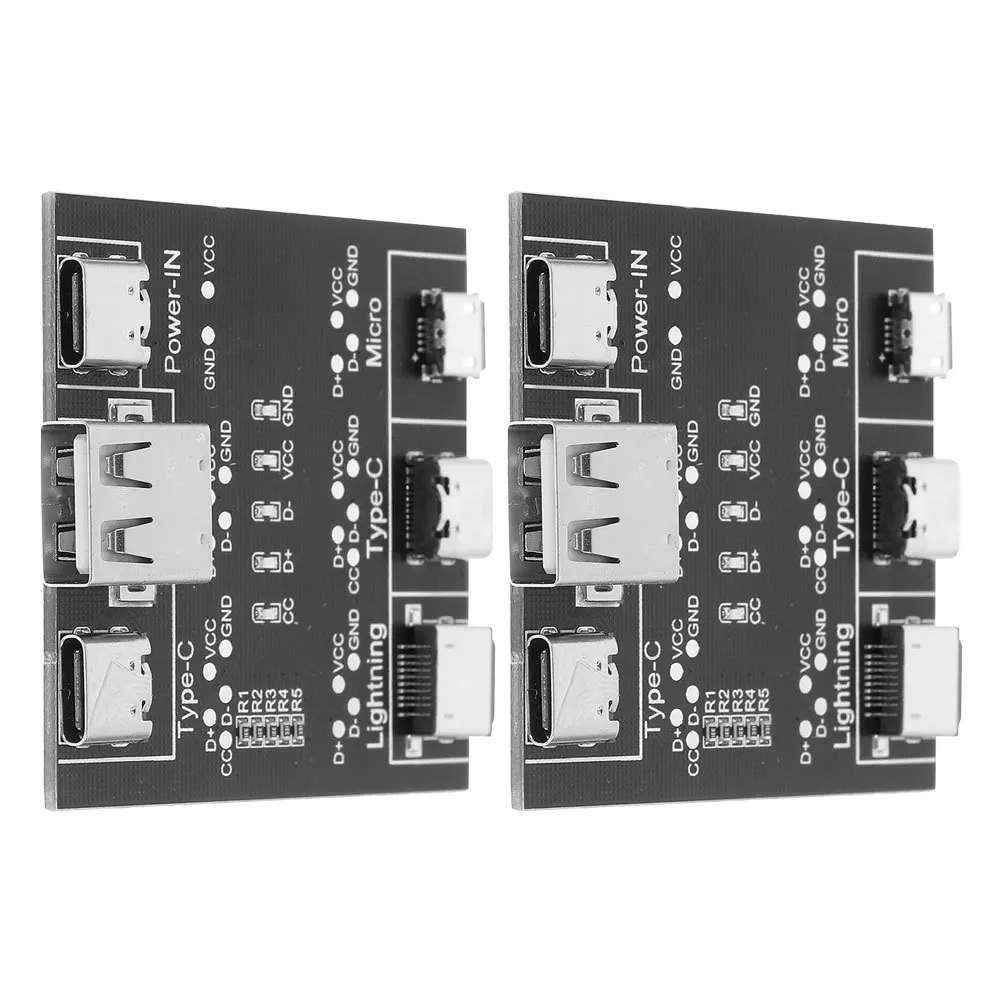 

2Pcs USB Cable Testing Equipment Digital USB Tester Board for Data Wire Quality Fast Detection Data Wire Test Tool