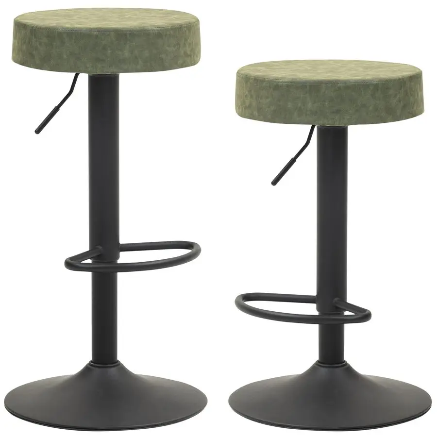 

Набор барных стульев из 2-х по высоте, поворотные барные стулья с подставкой для ног и круглыми спинками, регулируемые по высоте современные барные стулья для