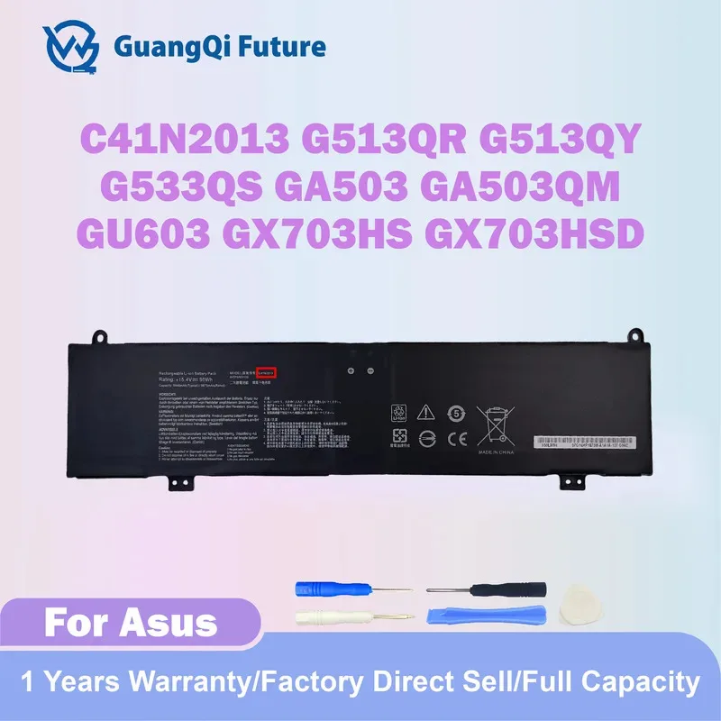 

C41N2013 C41N2013-1 90Wh Laptop Battery New Replacement For Asus TUF Gaming A15 FA507 A17 FA707 ROG Strix G513 G513IM G713 G713I