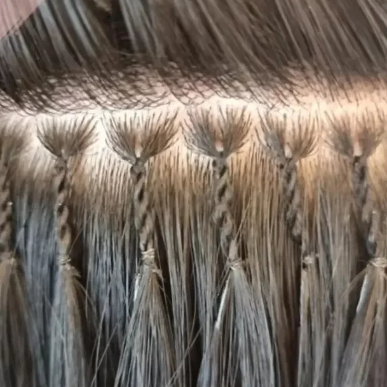 2025/Top quality factory price 100% virgin human cuticle aligned hair twin knot feather line hair extension