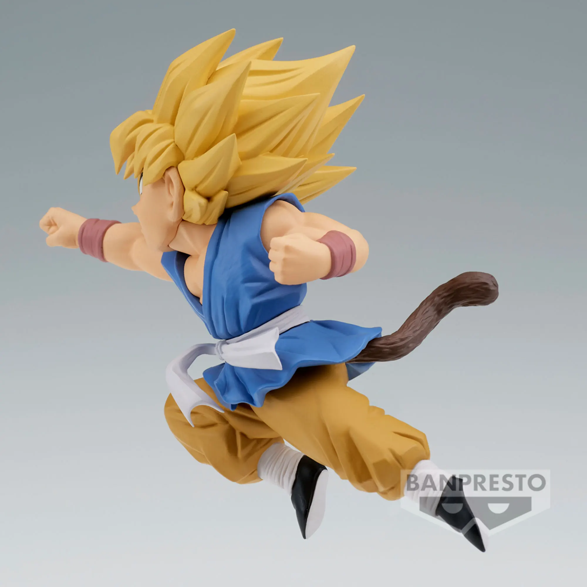 W magazynie Oryginalne anime DRAGON BALL GT MATCH MAKERS SUPER SAIYAN SON GOKU (VS SUPER ANDROID 17) Zabawki PVC Figurka akcji Bandai 9 cm