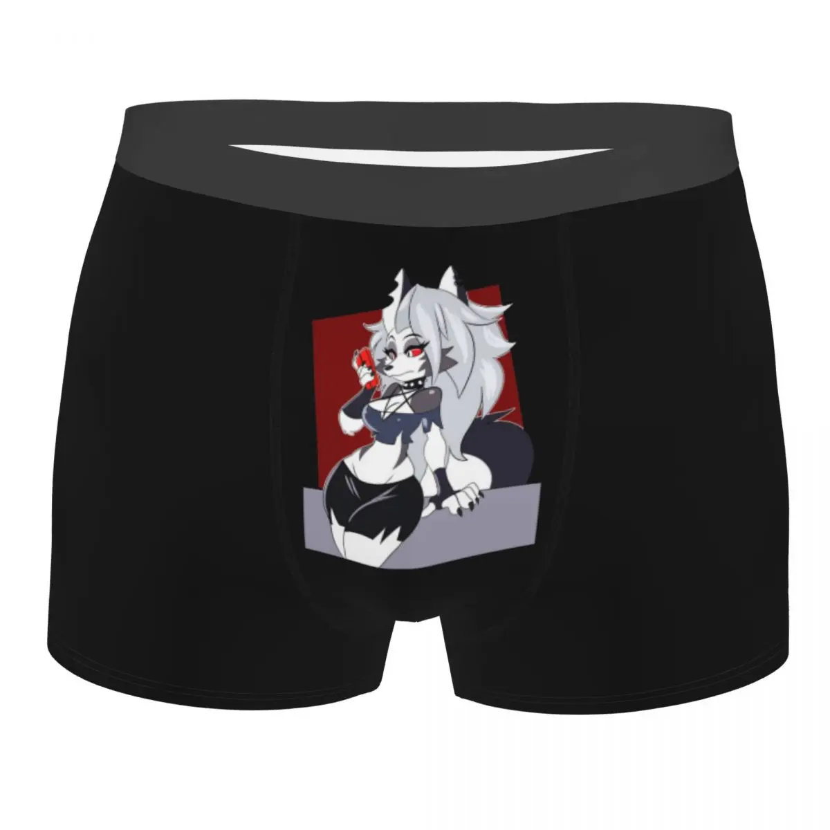 Loona Calling Men\'s Underwear Helluva Boss Anime Boxer Briefs Shorts Panties Hot Soft Underpants for Male Plus Size