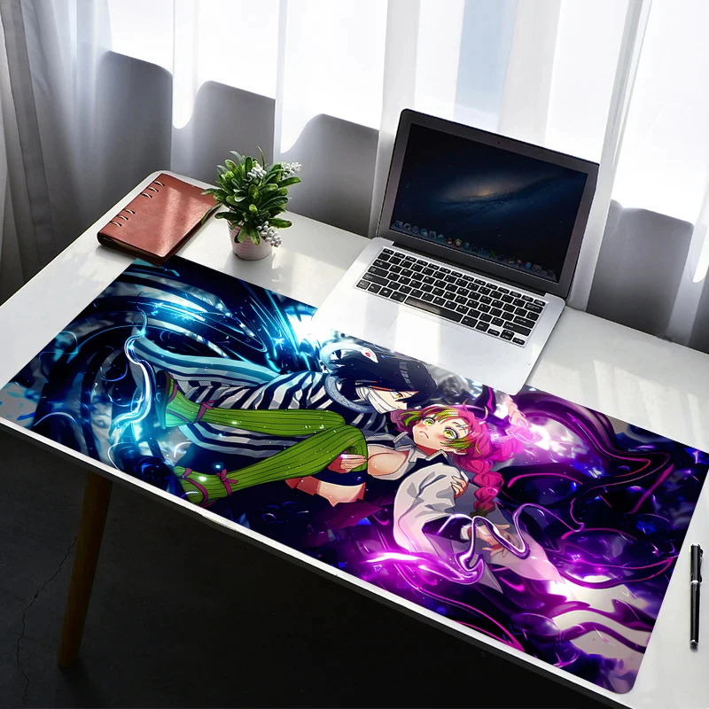 Podkładka pod mysz Akcesoria do gier komputerowych Podkładka pod mysz HD Gumowa podkładka D-demon Slayer Obanai Iguro Podłużana podkładka na biurko Podkładka pod klawiaturę dla graczy laptopów