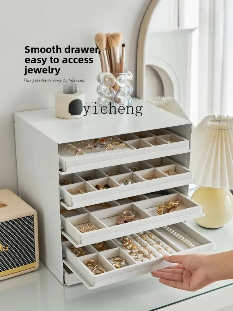 D20 Jewelry Storage Cabinet Large Capacity Stud Earrings Ring Necklace Jewelry Tray Drawer Jewelry Box