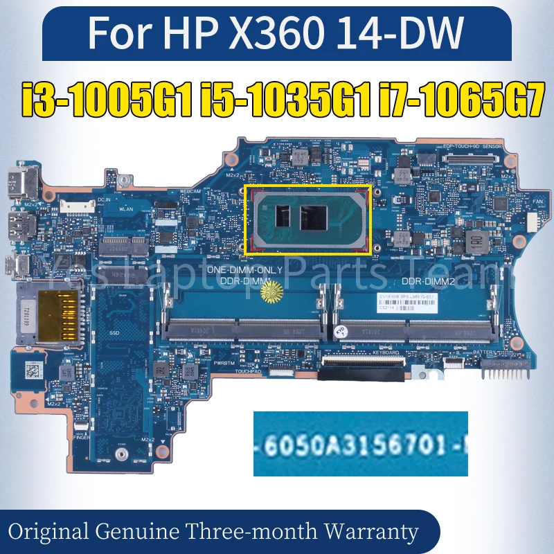 

6050A3156701 для HP X360 14, материнская плата для ноутбука i3-1005G1 i5-1035G1 i7-1065G7 100%, протестированная материнская плата для ноутбука