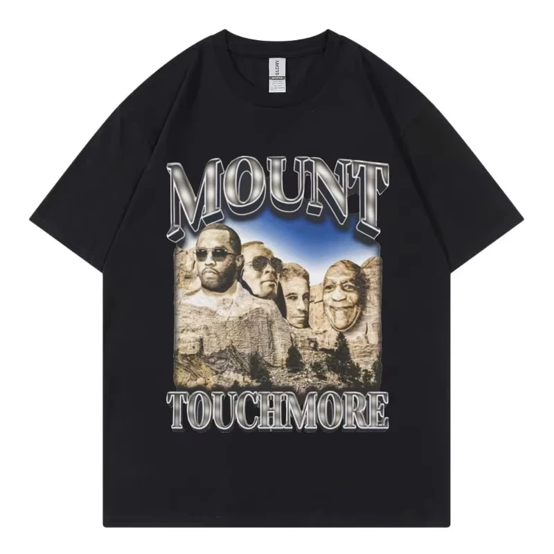 26 Funny P Diddy Mount Touchmore Women T Shirt Hip Hop Vintage Clothing Short Sleeve T-shirt Men's Fashion Streetwear T-shirts