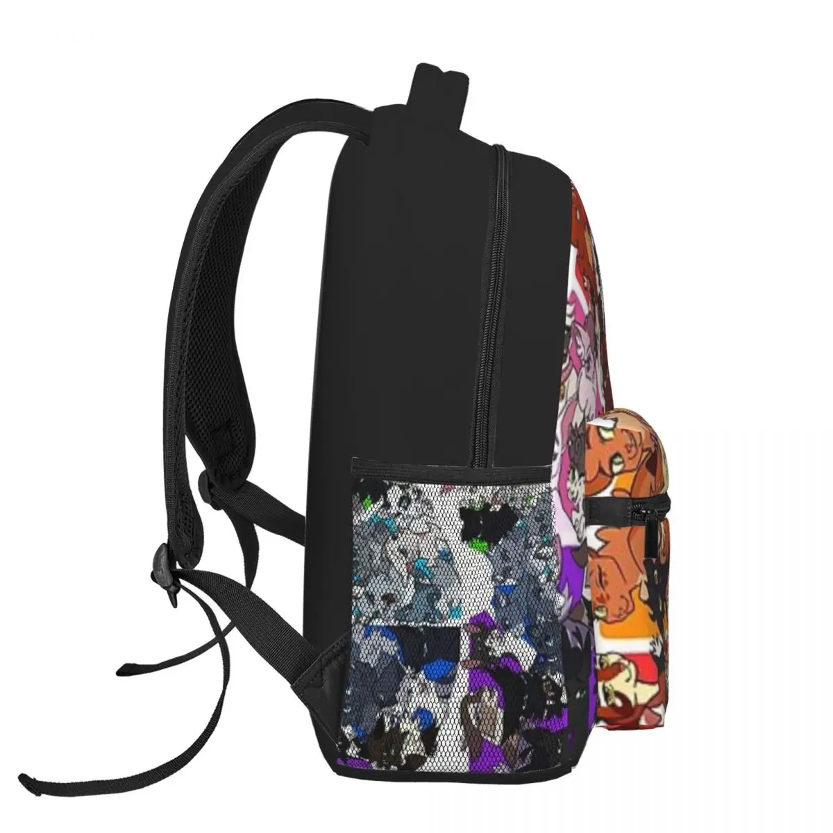 W-Arrior Katten Kleurenwiel Modemerk Kinderen Cartoon Schooltas Jongens En Meisjes Rugzak Schattige Twee-Schoudertas Kids 16Inch