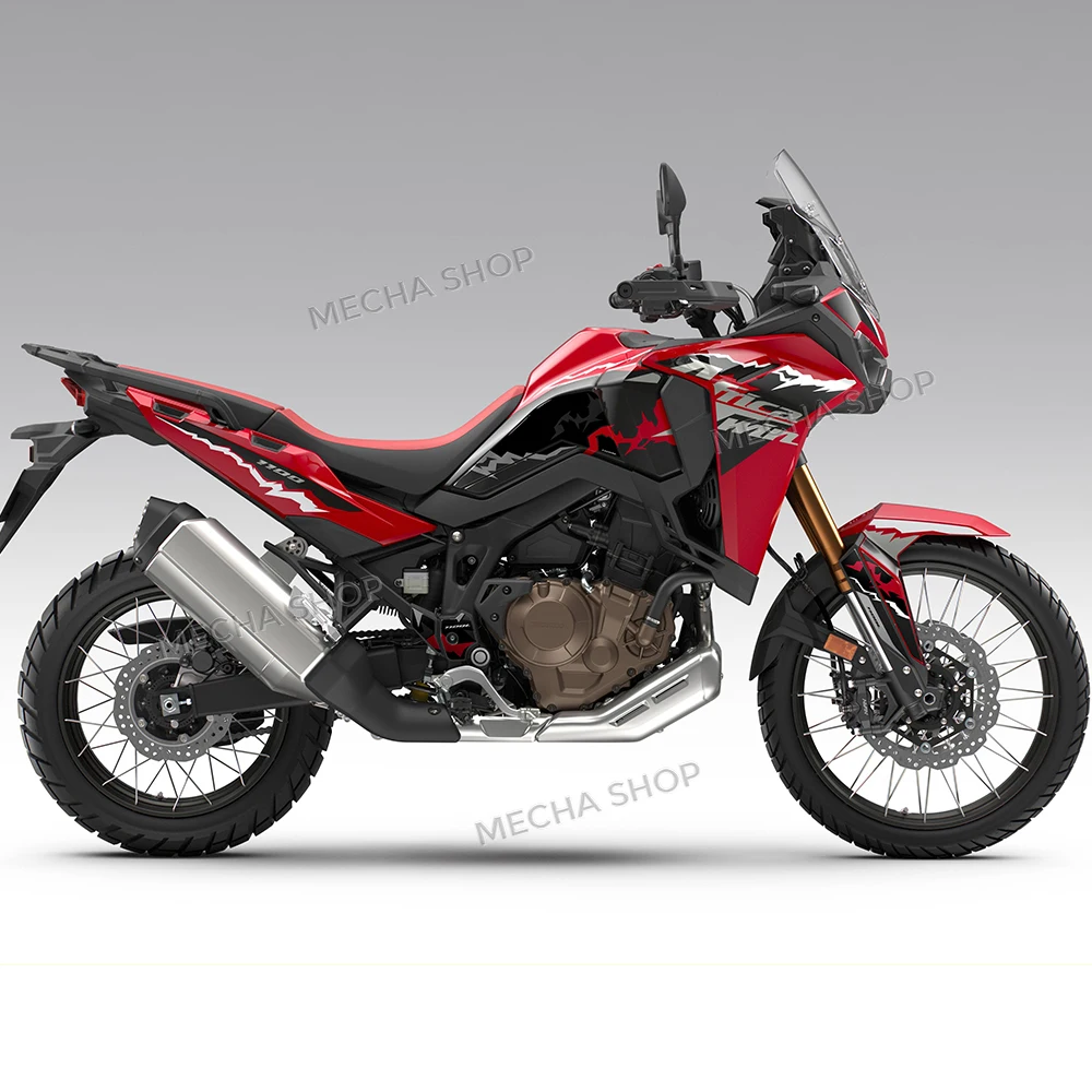 Motorcycle Accessories 3D Resin Sticker Protection Kit Tank Pad Hand Guard Protection Decal for Africa Twin CRF 1100 L