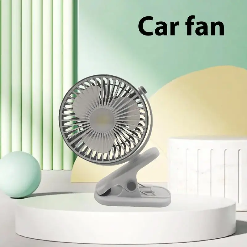 360 Rotate USB Desk Fan Car Clip On Fan Rechargeable Mini Clip Fan USB Powered Desk Fan Mini Clip On Desk Fan