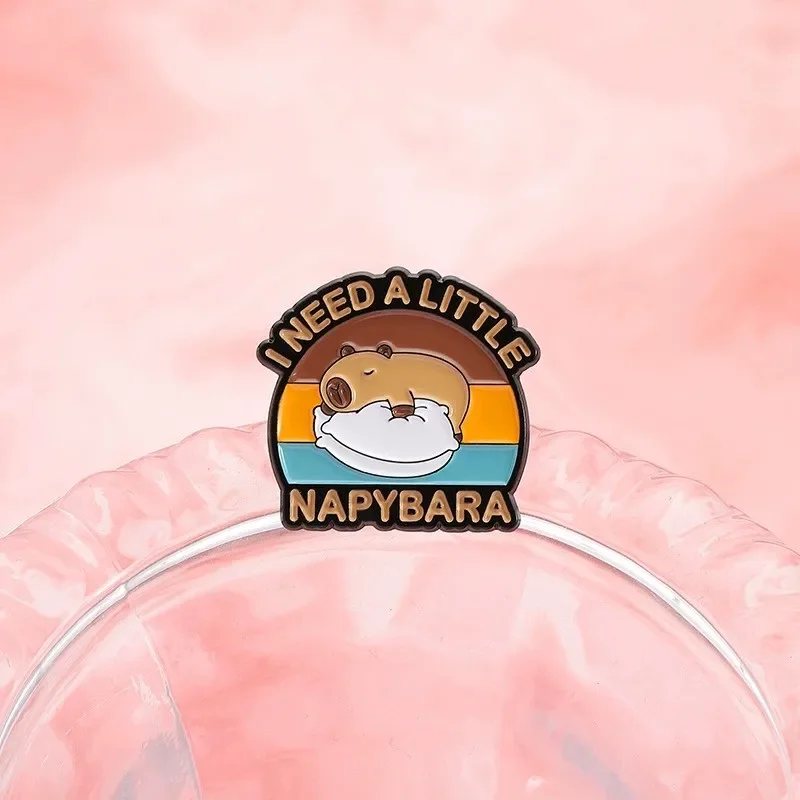 I believe in Capybara Enamel Pins Cute Animal Metal Brooches Lapel Badges Backpack Accessory Gift Jewelry Custom Wholesale