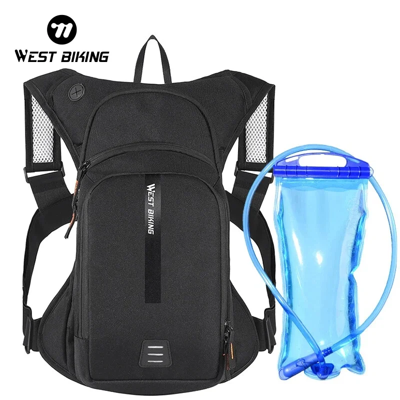 WEST BIKING 10L Fahrradrucksack mit 2L Hydratationsbeutel Atmungsaktives Ergonomisches Leichtgewicht-Sportset für Outdoor-Radfahren und Wandern