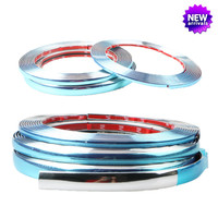 5M Car Bumper Strip Chrome-plated Auto Door Protective Moulding Styling Trim Decorative Sticker 6mm 10mm 12mm15mm 20mm