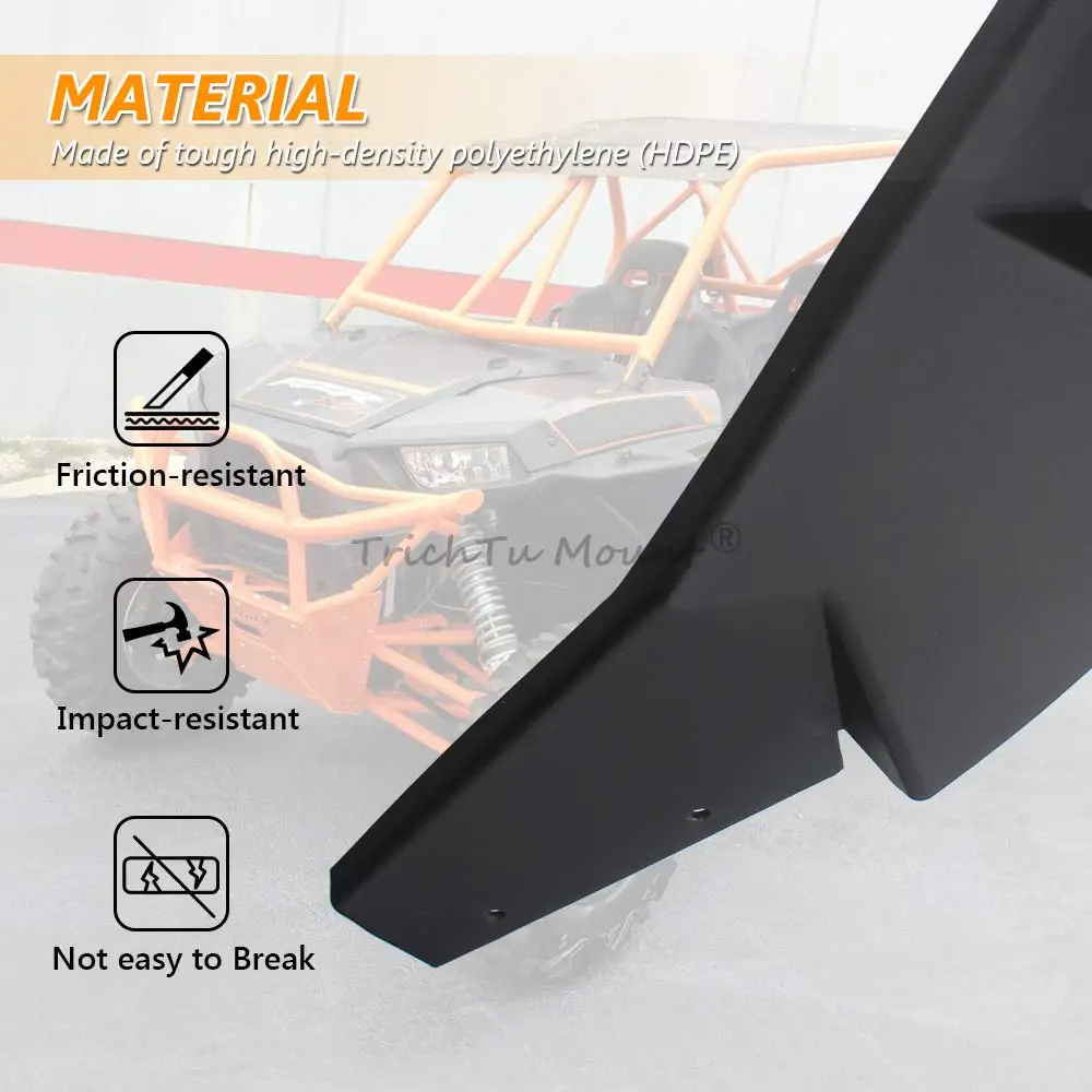 UTV Extensions Splash Shield For Polaris RZR XP 4 1000 Turbo S 4 EPS Premium Ultimate Sport 2014-2023 Widened Rear Fender Flares