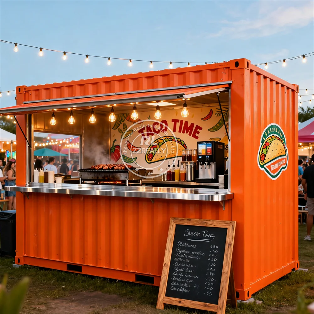 Hot Selling Shipping Containers Restaurant Kitchen Container Pub Bar Kiosk Container Restaurant with Fully Equipped Kitchen