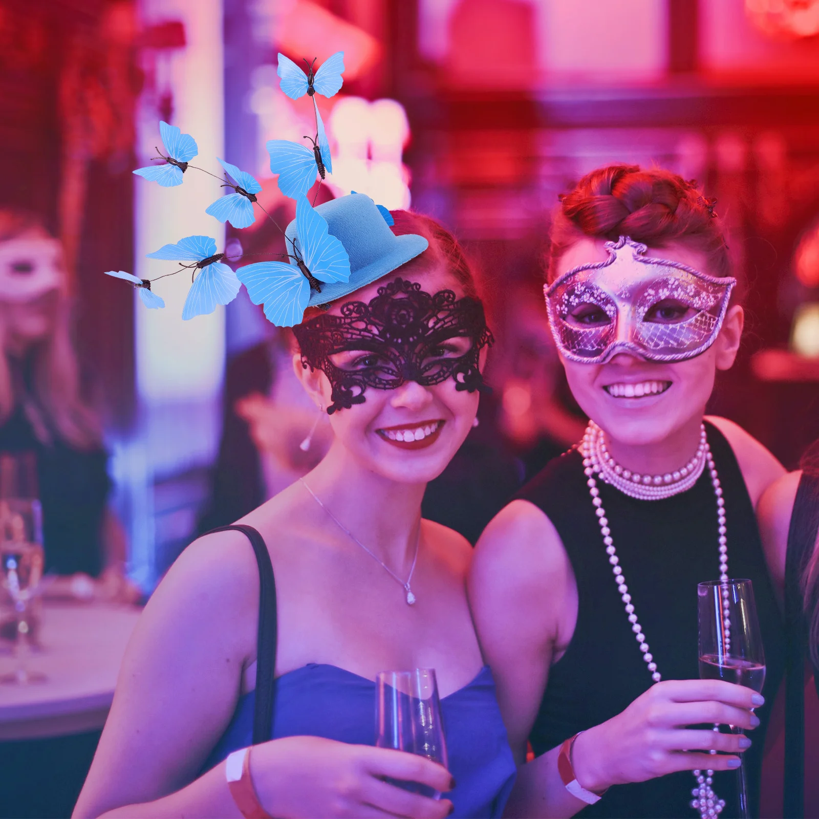 

Заколка для волос с бабочками, винтажный стиль, удобная коктейльная шляпа для женщин, чародей для женщин, чаепитие для женщин