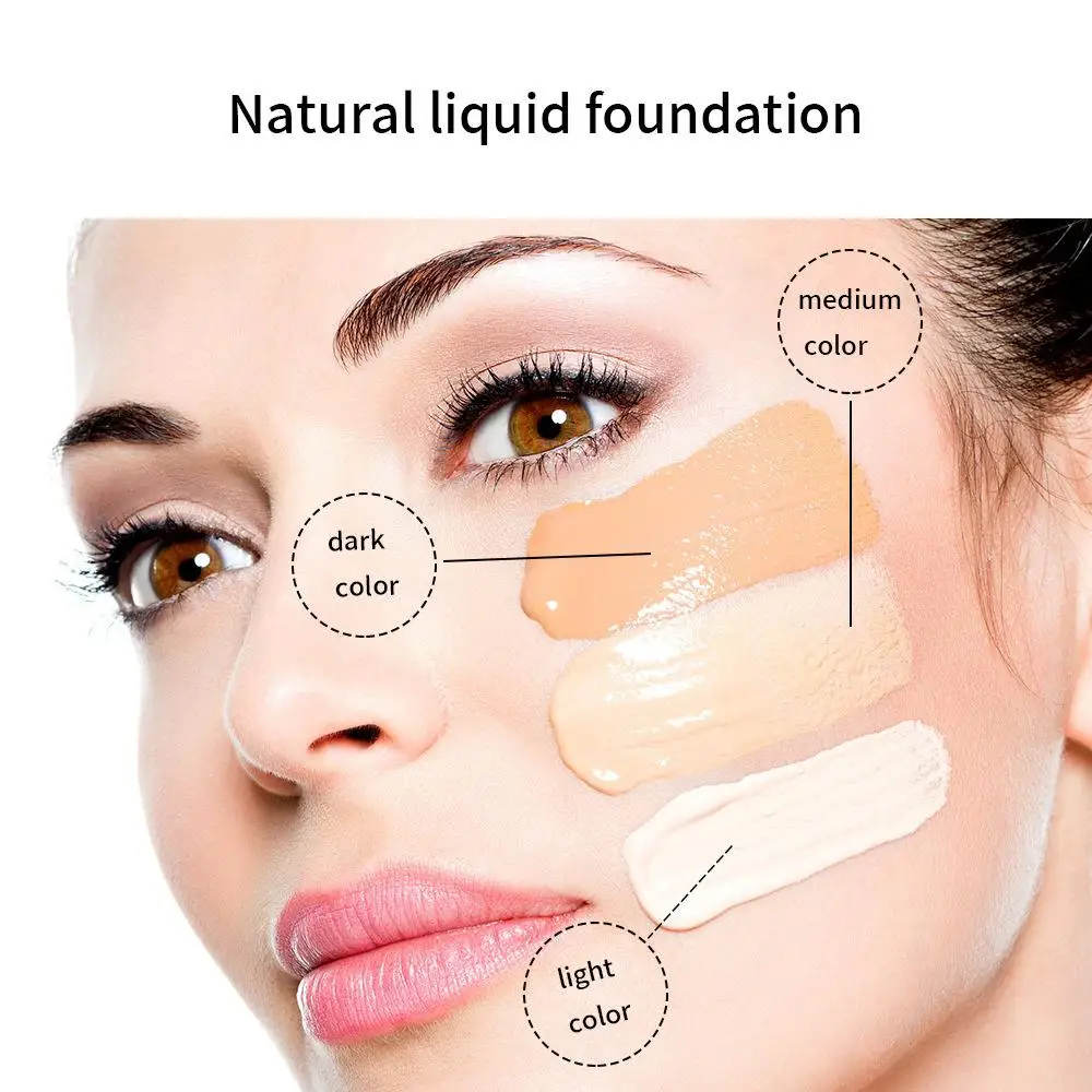 Liquid Foundation Brighten Skin Tone 30ml Beauty Cosmetics Foundation Concealer Cream Waterproof Face Makeup Matte Face Base