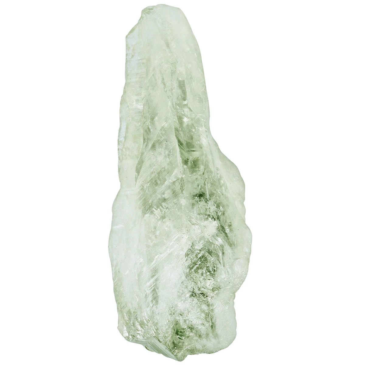 TUMBEELLUWA Natural Green Quartz Crystal Gemstone Irregularly Elongated Wand Mineral Ornament 1pc