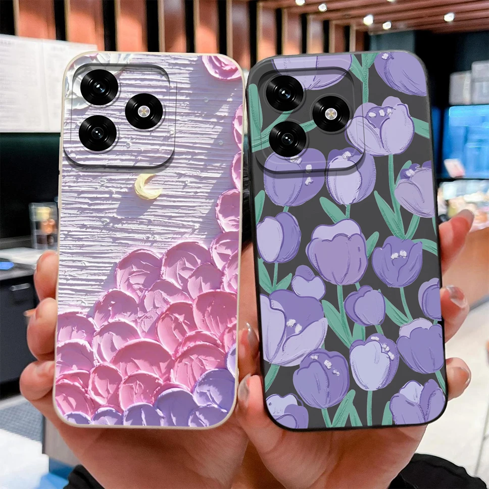 For Honor X5C Plus X5 4G Phone Case Lovely Star Cartoon Soft Smooth Liquid Silicone Shockproof Back Cover For Honor X 5c+ Funda